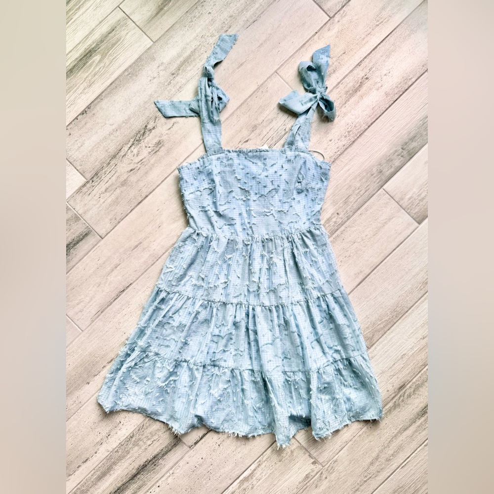 NEW! One One Six Light Blue Gingham Dress - Small